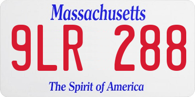 MA license plate 9LR288