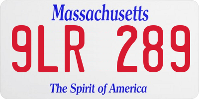 MA license plate 9LR289