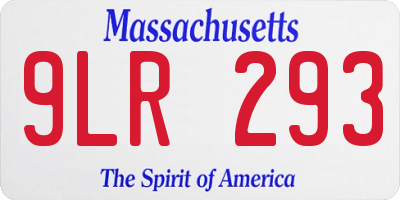 MA license plate 9LR293