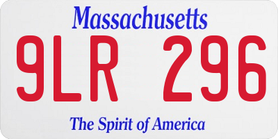 MA license plate 9LR296
