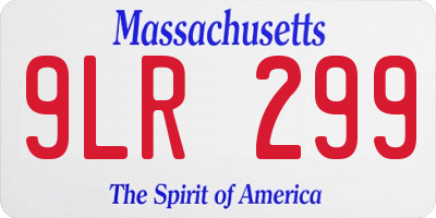 MA license plate 9LR299