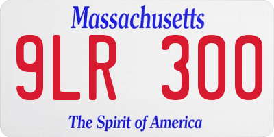 MA license plate 9LR300