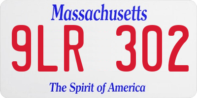 MA license plate 9LR302