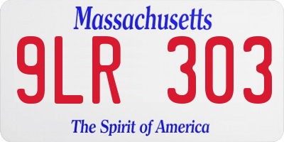MA license plate 9LR303