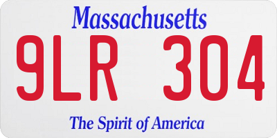 MA license plate 9LR304
