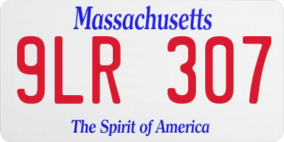 MA license plate 9LR307