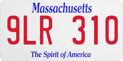 MA license plate 9LR310
