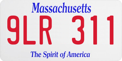 MA license plate 9LR311
