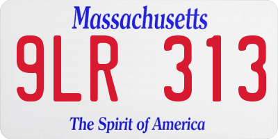 MA license plate 9LR313
