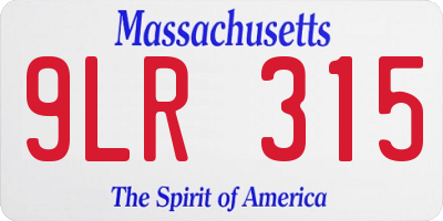 MA license plate 9LR315
