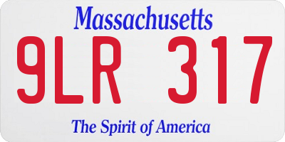 MA license plate 9LR317
