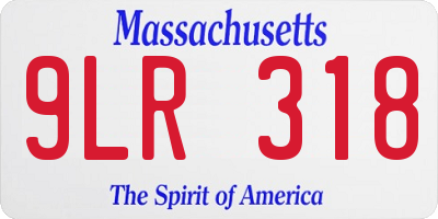 MA license plate 9LR318