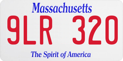 MA license plate 9LR320