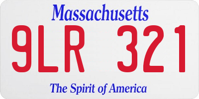MA license plate 9LR321