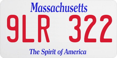 MA license plate 9LR322