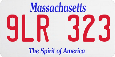 MA license plate 9LR323