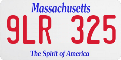 MA license plate 9LR325