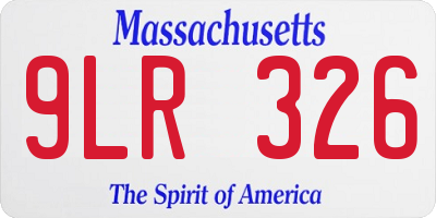 MA license plate 9LR326