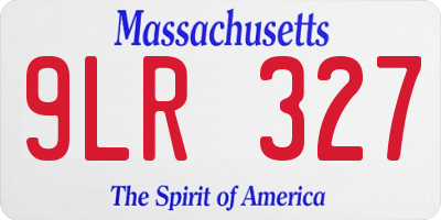 MA license plate 9LR327