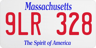 MA license plate 9LR328