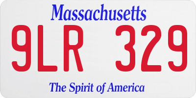 MA license plate 9LR329