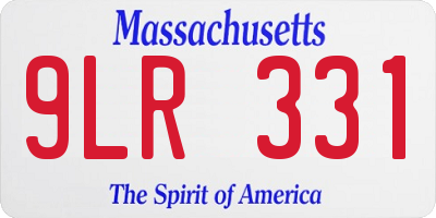 MA license plate 9LR331