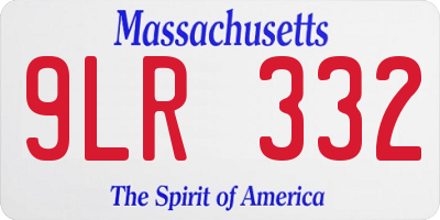 MA license plate 9LR332