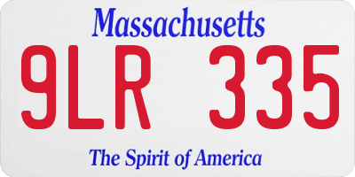 MA license plate 9LR335