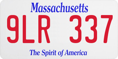 MA license plate 9LR337