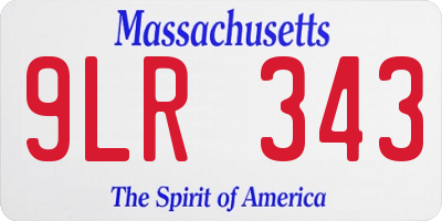 MA license plate 9LR343