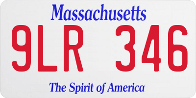 MA license plate 9LR346