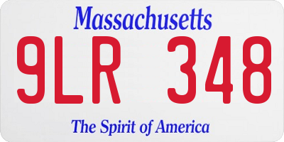 MA license plate 9LR348