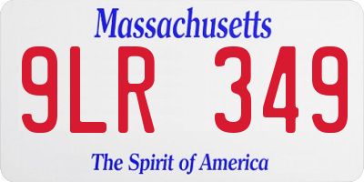 MA license plate 9LR349