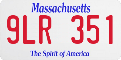 MA license plate 9LR351