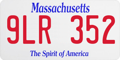 MA license plate 9LR352