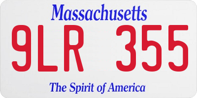 MA license plate 9LR355
