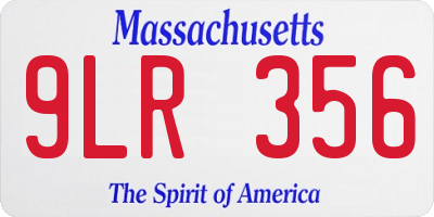 MA license plate 9LR356