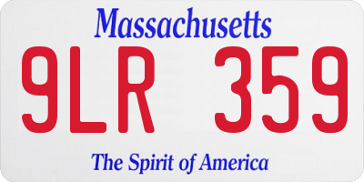 MA license plate 9LR359
