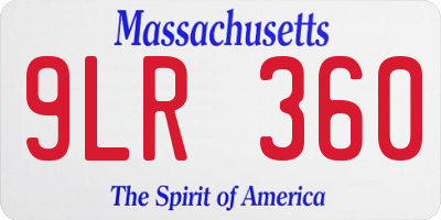 MA license plate 9LR360