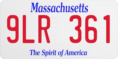 MA license plate 9LR361