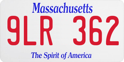 MA license plate 9LR362