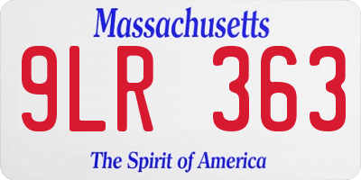 MA license plate 9LR363