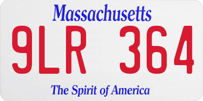 MA license plate 9LR364