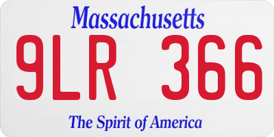 MA license plate 9LR366