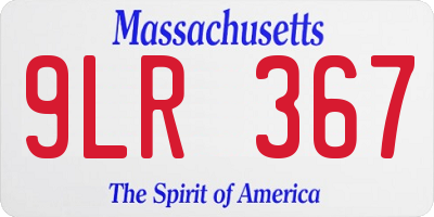 MA license plate 9LR367