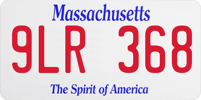 MA license plate 9LR368