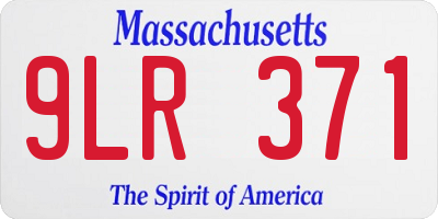 MA license plate 9LR371