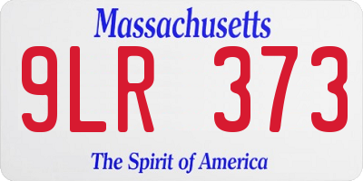 MA license plate 9LR373