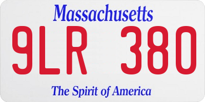 MA license plate 9LR380