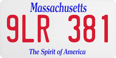 MA license plate 9LR381